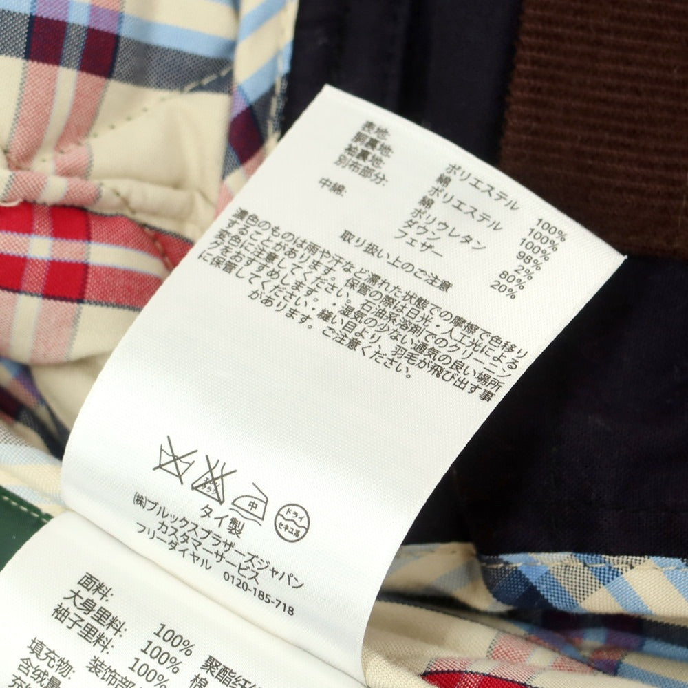 【中古】ブルックスブラザーズ Brooks Brothers ポリエステル キルティング スタンドカラー ダウンジャケット グリーン【 S 】【 状態ランクC 】【 メンズ 】