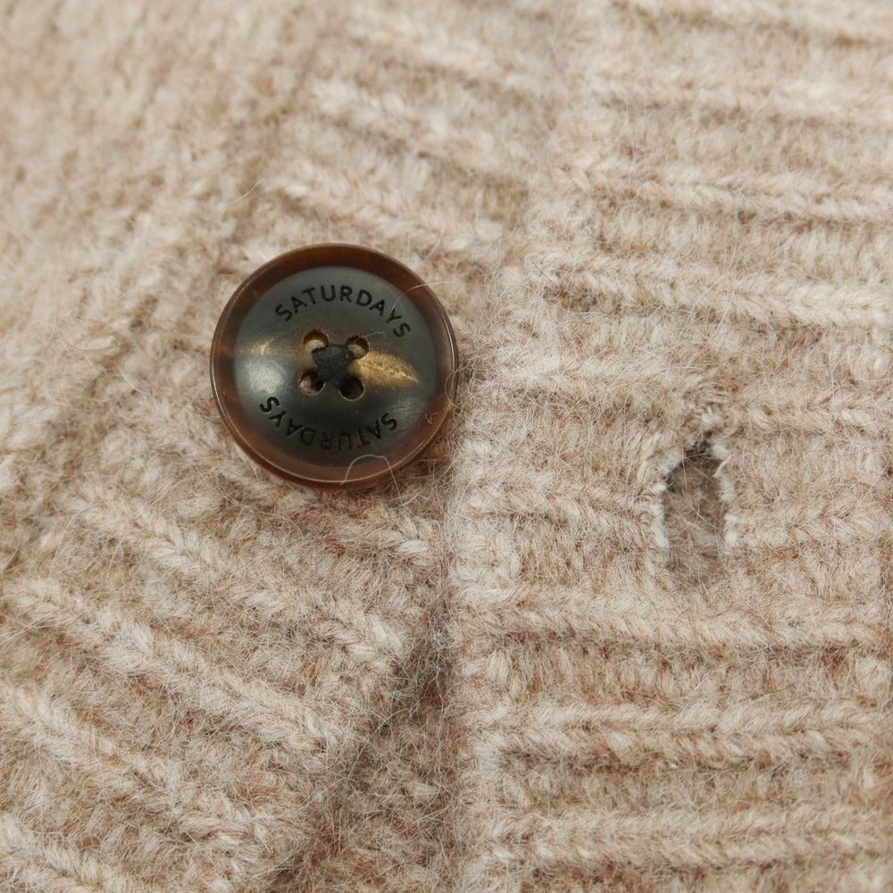 【中古】サタデーズ ニューヨークシティ Saturdays NYC ナイロンモヘヤウール カーディガン ベージュ系【 M 】【 状態ランクB 】【 メンズ 】