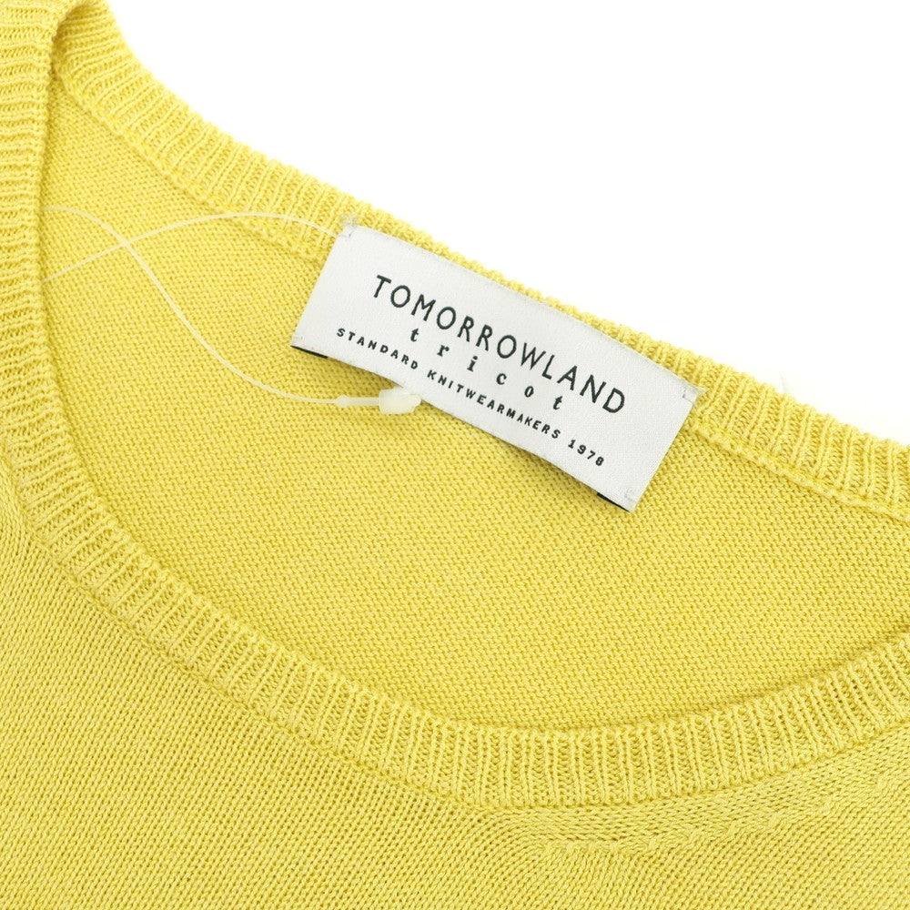 【中古】トゥモローランド TOMORROWLAND tricot ハイゲージ シルク クルーネック プルオーバーニット イエロー【サイズM】【 状態ランクB 】【 メンズ 】