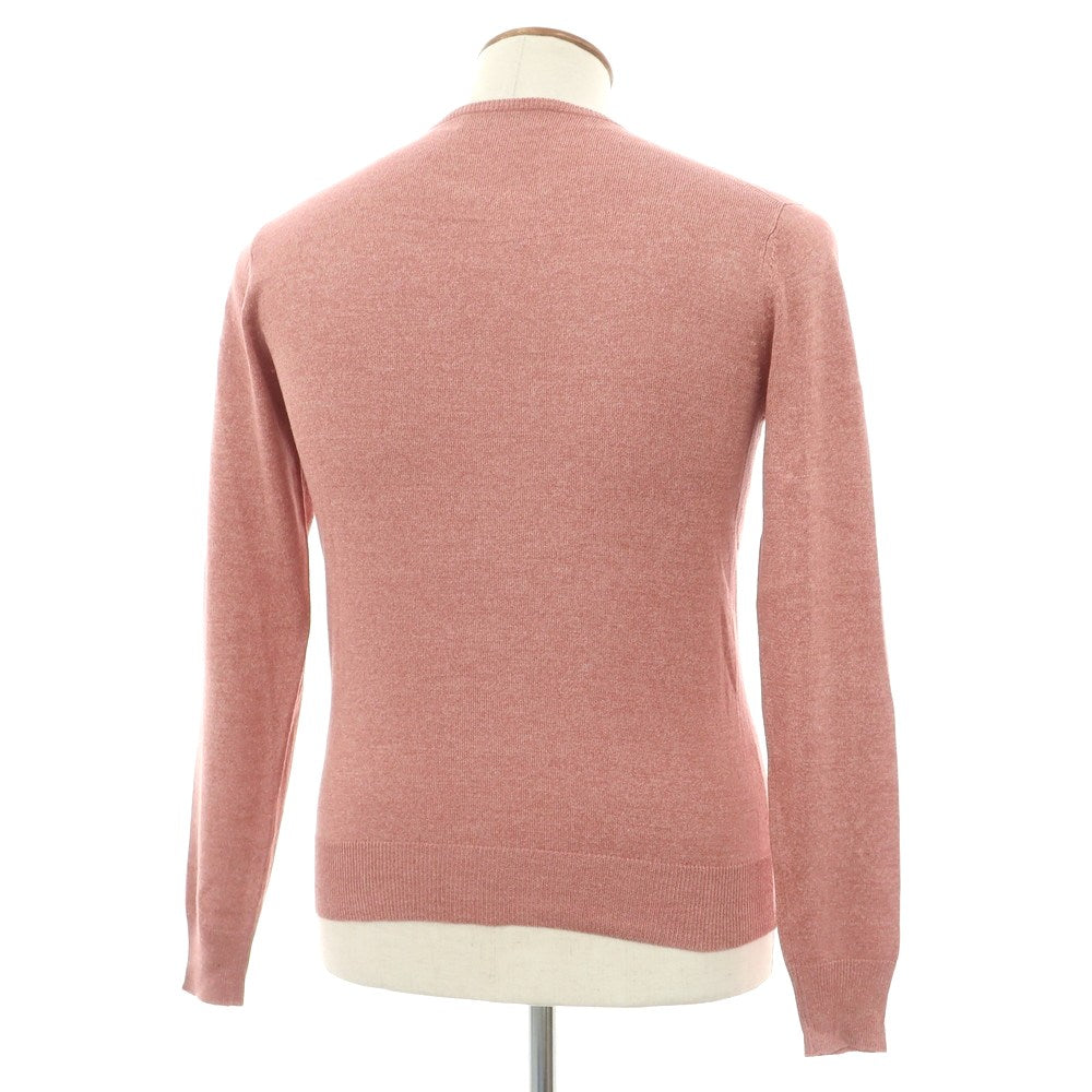 【中古】トゥモローランド TOMORROWLAND tricot ハイゲージ シルク クルーネック プルオーバーニット ダークピンク系【サイズM】【 状態ランクB 】【 メンズ 】