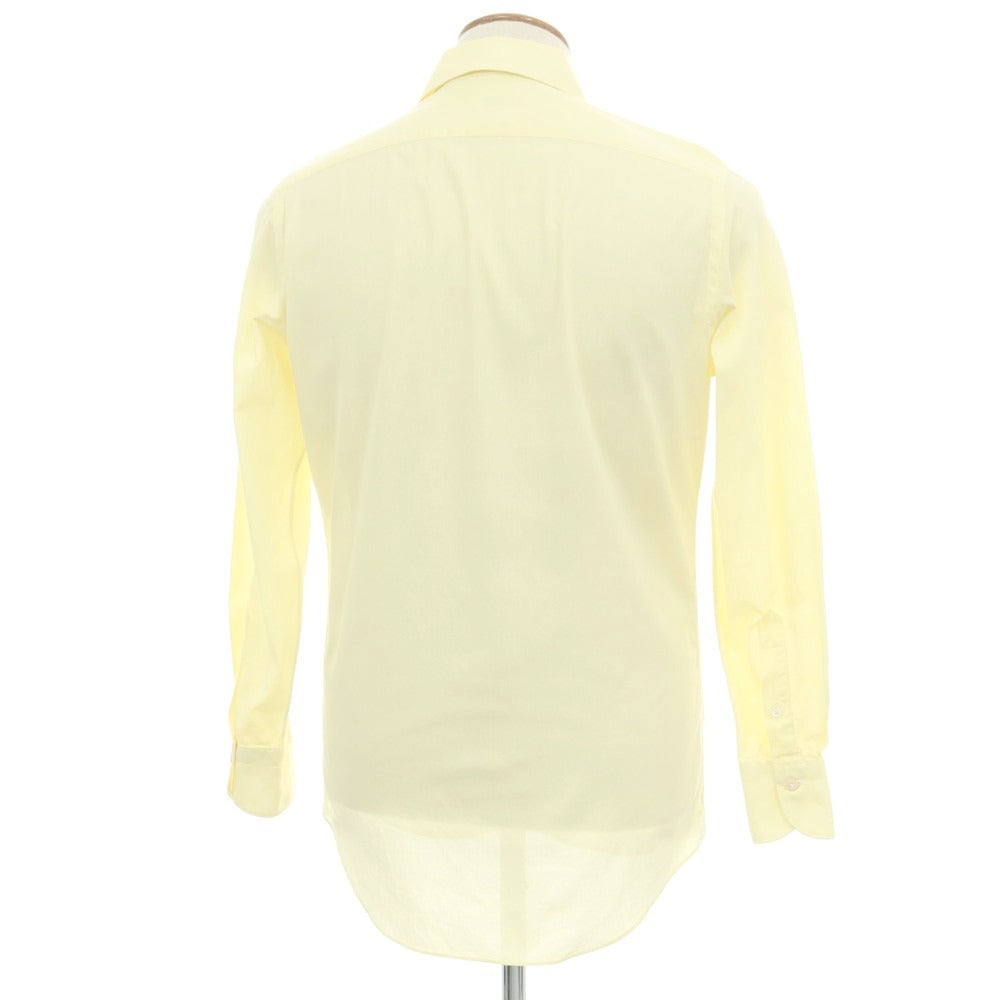 【中古】フィナモレ Finamore コットン ワイドカラー ドレスシャツ ライトイエロー【 39 】【 状態ランクC 】【 メンズ 】