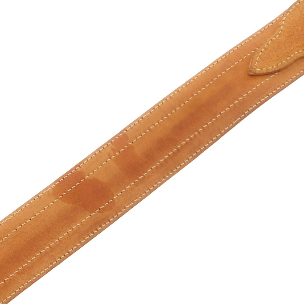 【中古】アンドレアグレコ ANDREA GRECO TOMORROWLAND別注 スエード レザー ベルト ブラウンxシルバー【 85 】【 状態ランクC 】【 メンズ 】