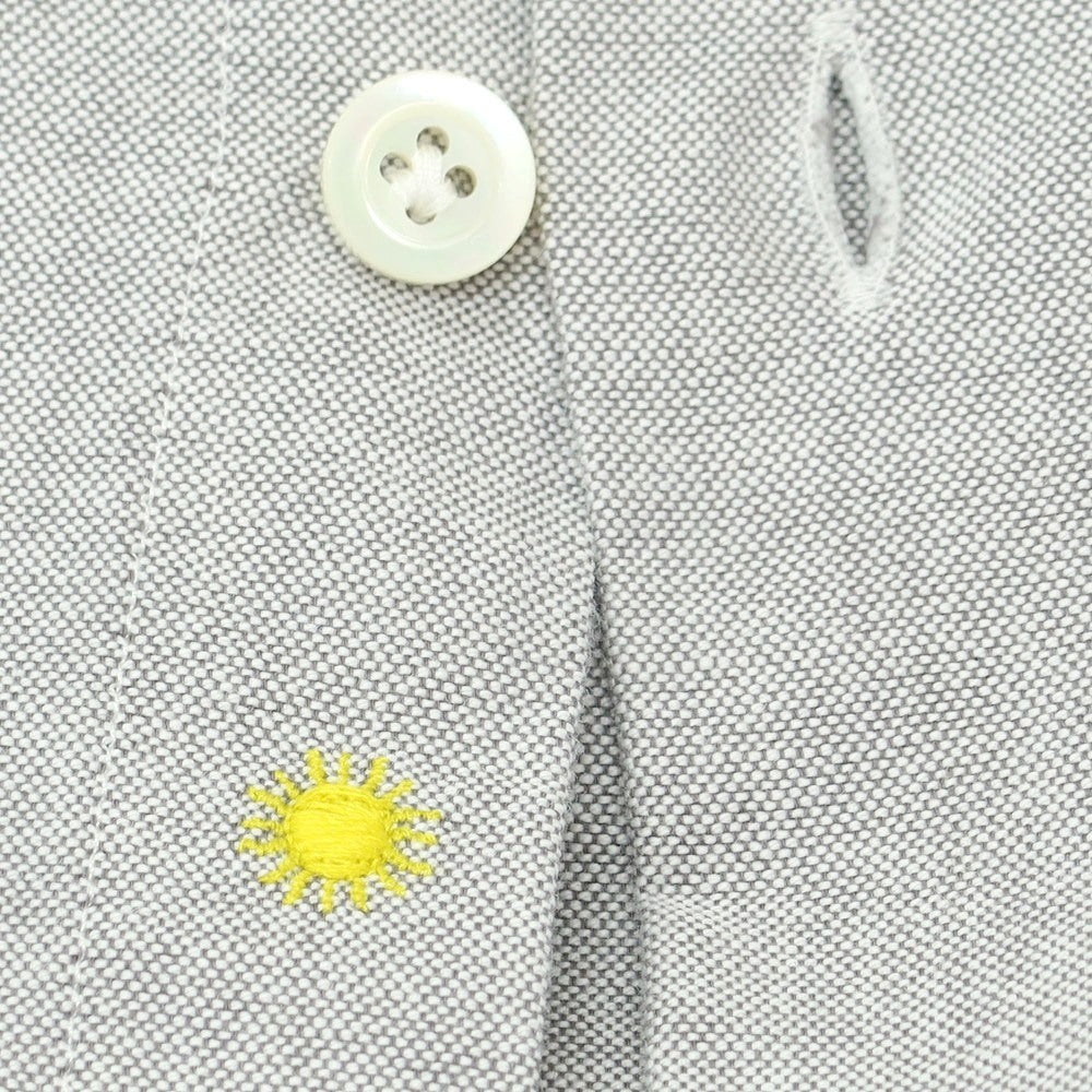 【中古】ジャンネット giannetto コットン ホリゾンタルカラー カジュアルシャツ グレー【 39 】【 状態ランクB 】【 メンズ 】