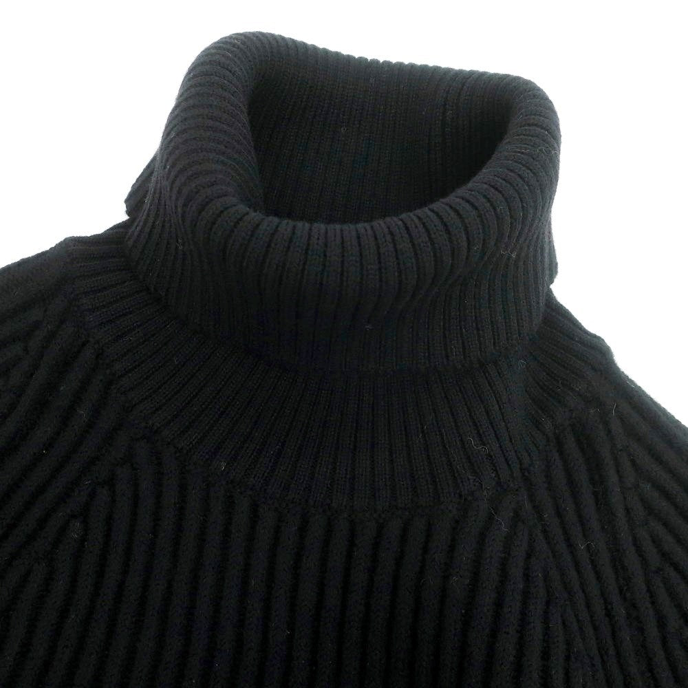 【新品】ザノーネ ZANONE ウール タートルネック リブ プルオーバーニット ブラック【 44 】【 状態ランクN 】【 メンズ 】
