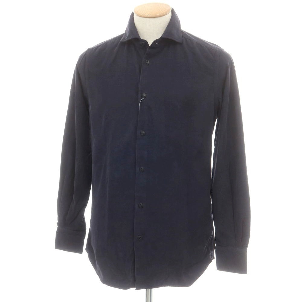 【新品】グランシャツ Glanshirt コーデュロイ カジュアルシャツ ネイビー【サイズ38】【メンズ】 新品】グランシャツ Glanshirt コーデュロイ カジュアルシャツ