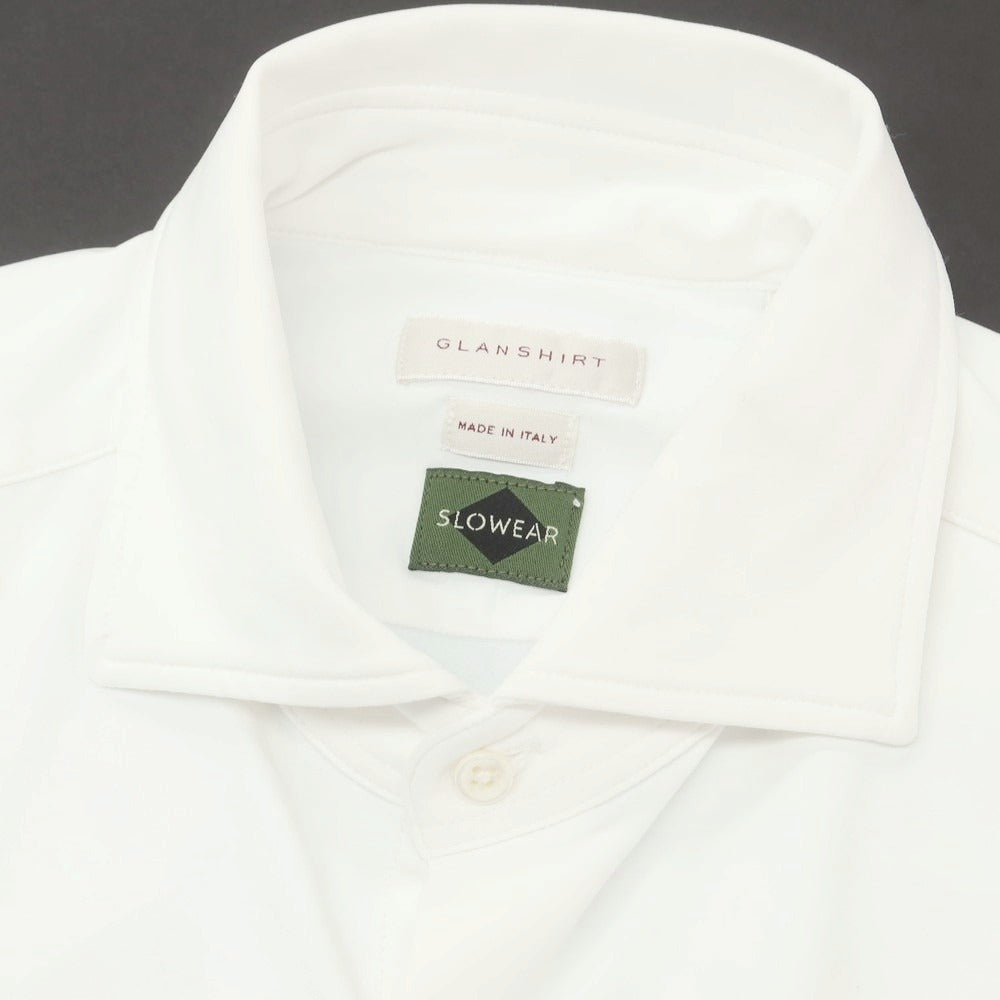 【新品】グランシャツ Glanshirt ストレッチナイロン カジュアルシャツ ホワイト【 38 】【 状態ランクN 】【 メンズ 】