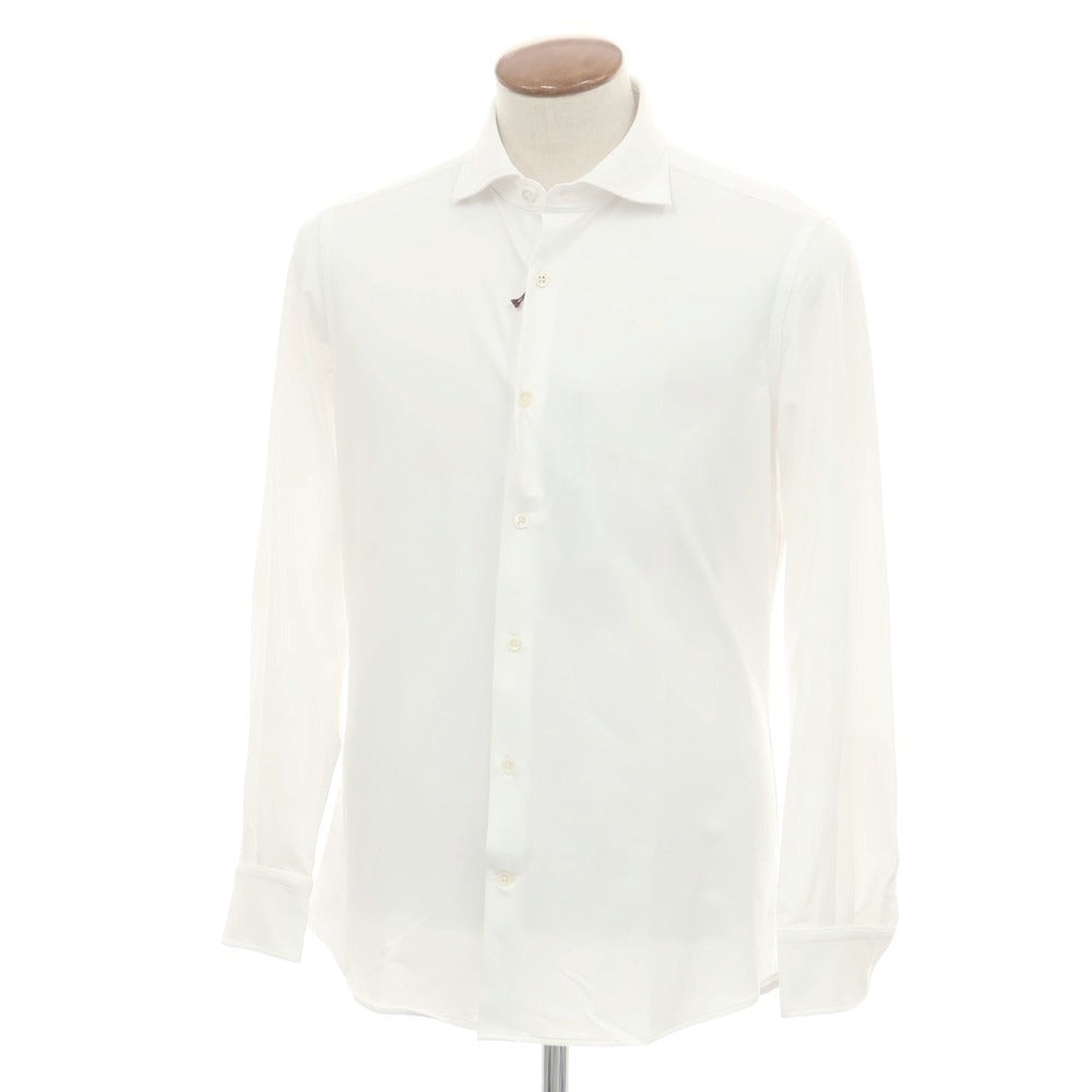 【新品アウトレット】グランシャツ Glanshirt ストレッチナイロン カジュアルシャツ ホワイト【 40 】【 状態ランクN- 】【 メンズ 】