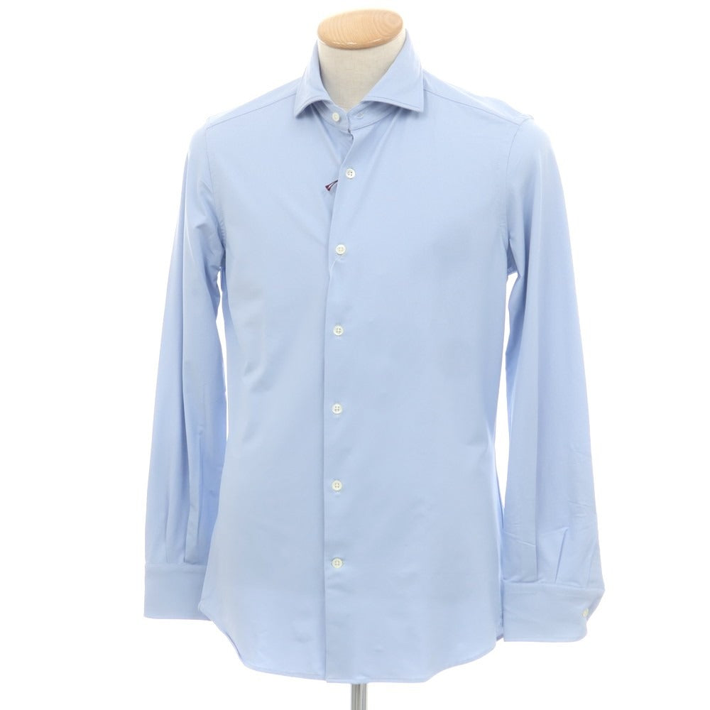 【新品アウトレット】グランシャツ Glanshirt ストレッチナイロン カジュアルシャツ ライトブルー【 38 】【 状態ランクN- 】【 メンズ 】