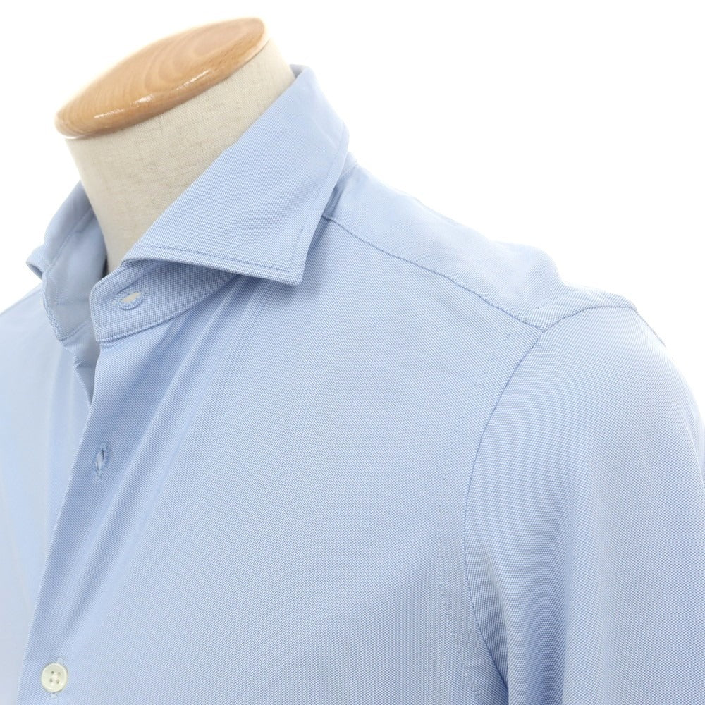 【新品アウトレット】グランシャツ Glanshirt ストレッチナイロン カジュアルシャツ ライトブルー【 38 】【 状態ランクN- 】【 メンズ 】