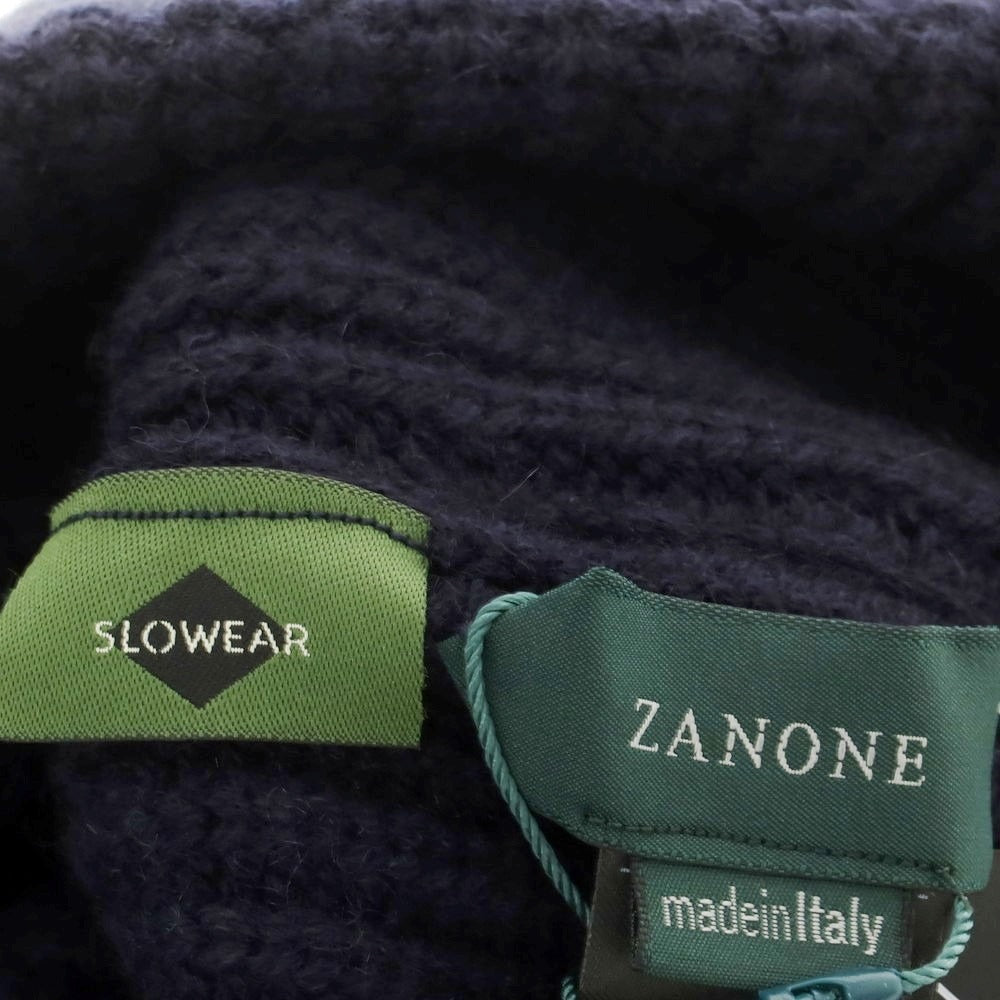 【新品】ザノーネ ZANONE ミドルゲージカシミヤ ニットキャップ 帽子 ダークネイビー【 UNI 】【 状態ランクN 】【 メンズ 】