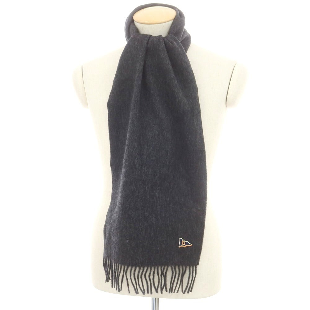 【新品】ドレイクス DRAKES ウールアンゴラ マフラー チャコールグレー【 状態ランクN 】【 メンズ 】