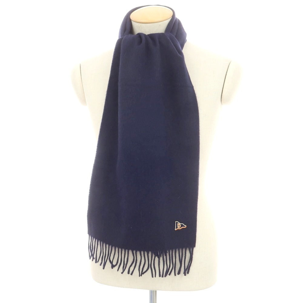 【新品】ドレイクス DRAKES ウールアンゴラ マフラー ネイビー【 状態ランクN 】【 メンズ 】