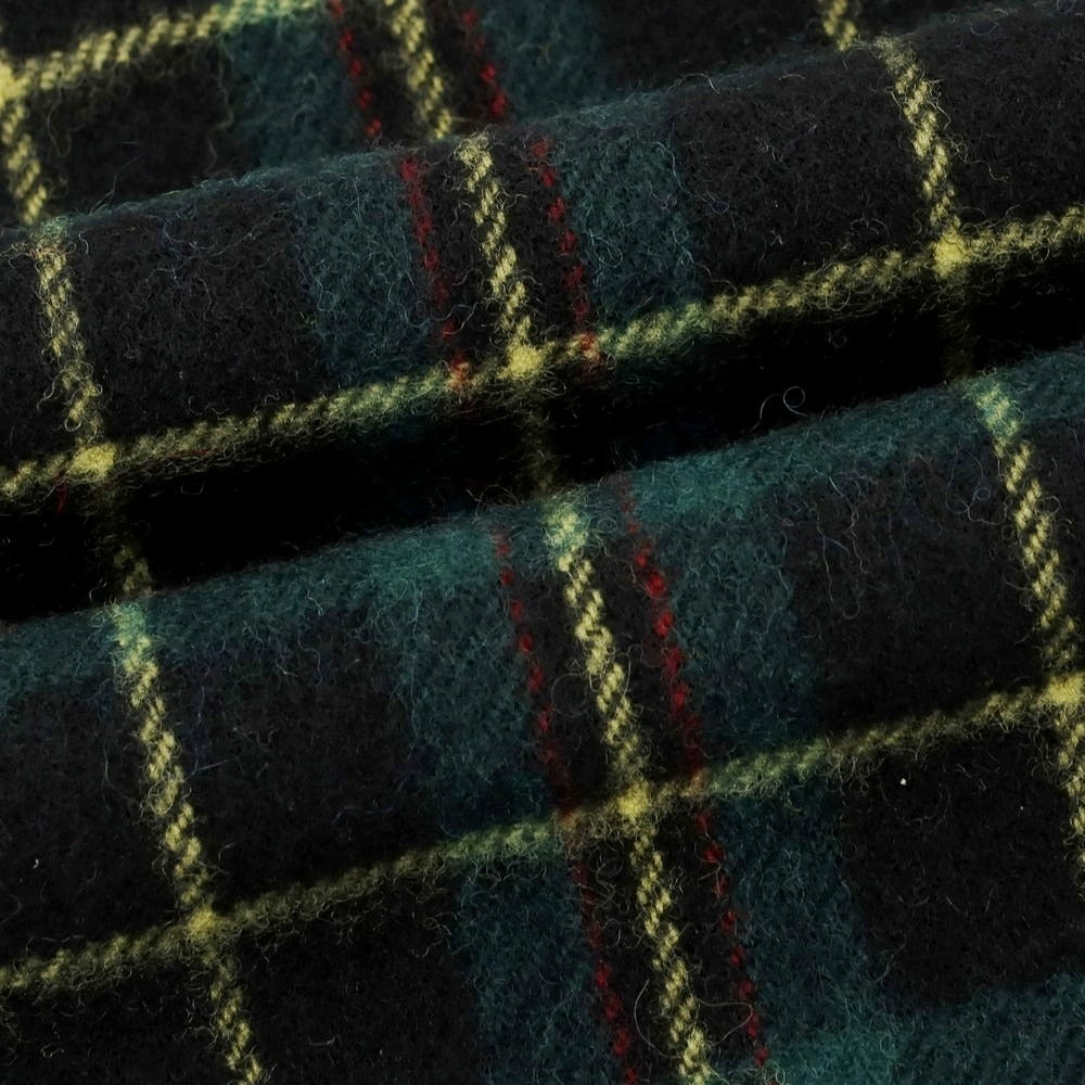 【新品】ドレイクス DRAKES ウール チェック マフラー グリーンxブラック【 状態ランクN 】【 メンズ 】