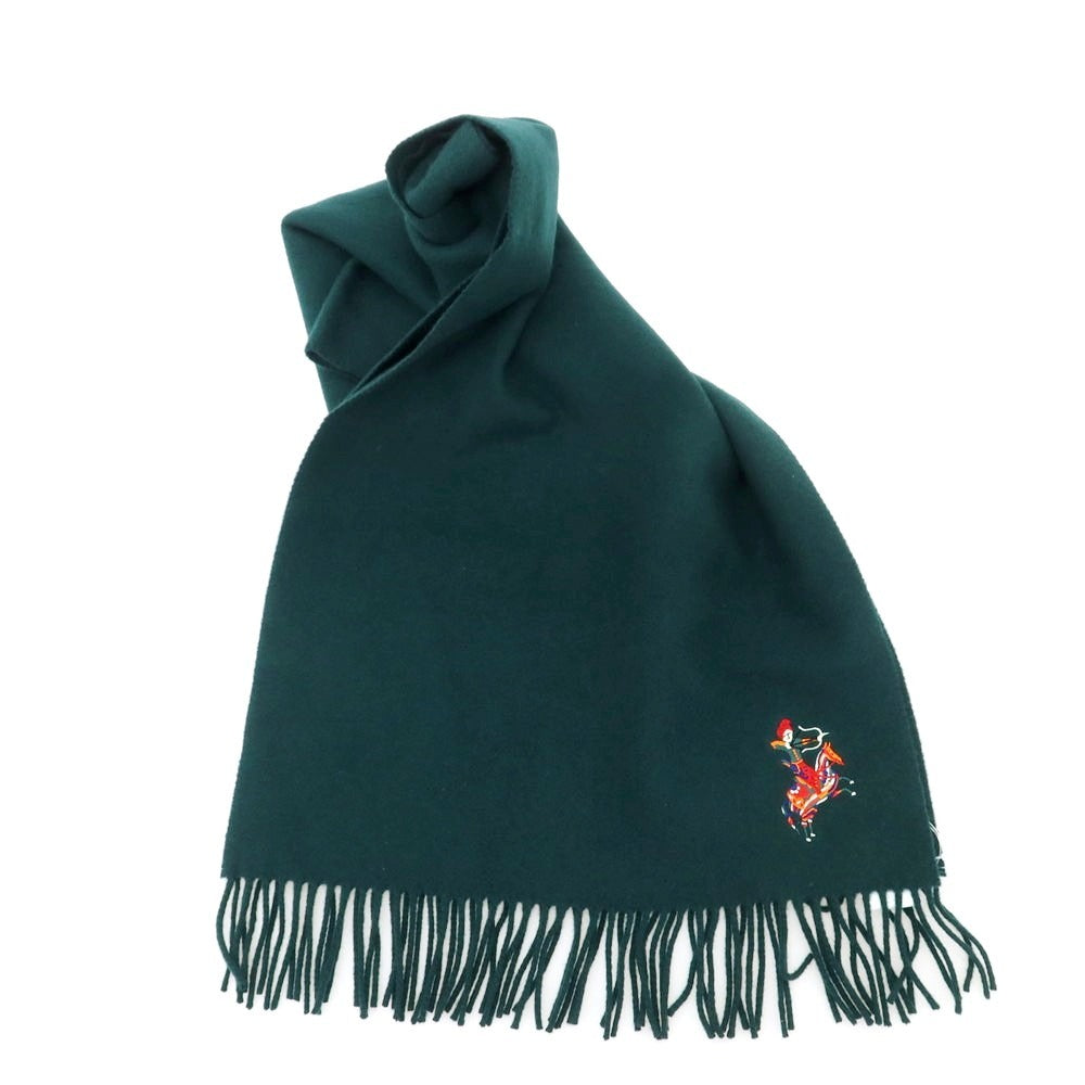 【新品】ドレイクス DRAKES ウールカシミヤ マフラー グリーン【 状態ランクN 】【 メンズ 】