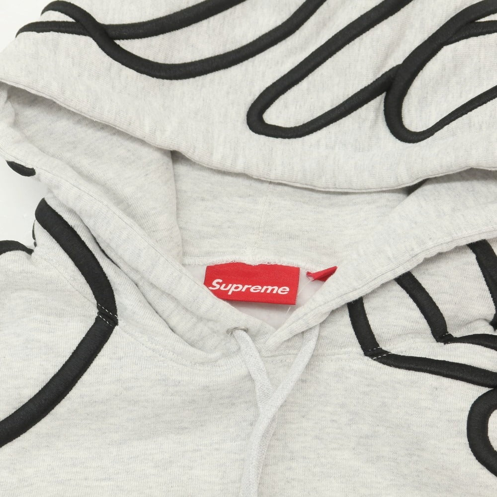 【中古】シュプリーム Supreme 2025年春夏 Shoulder Script Hooded Sweatshirt パーカー アッシュグレー【 M 】【 状態ランクB 】【 メンズ 】