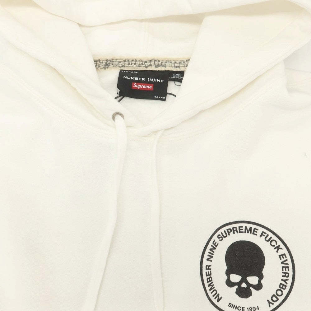 【中古】シュプリーム Supreme × Number (N)ine 2025年秋冬 Hooded Sweatshirt パーカー ホワイト【 L 】【 状態ランクB 】【 メンズ 】