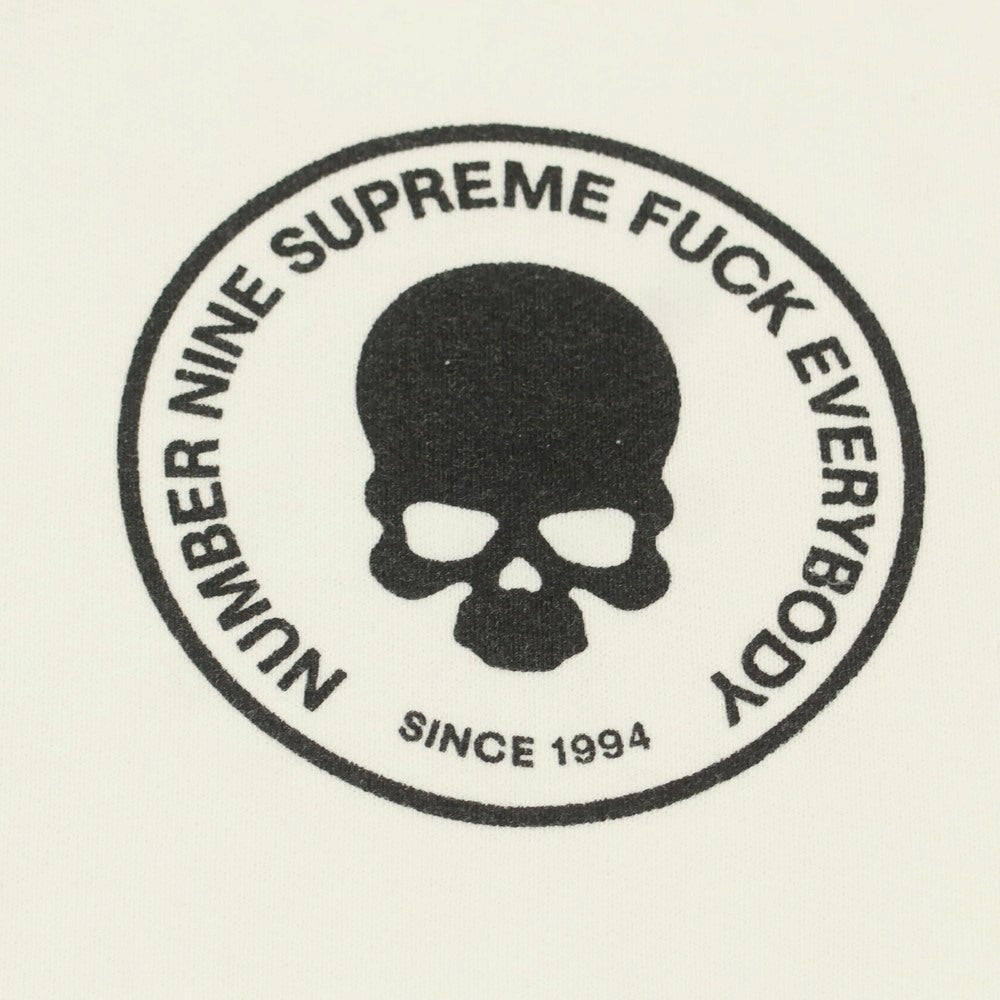 【中古】シュプリーム Supreme × Number (N)ine 2025年秋冬 Hooded Sweatshirt パーカー ホワイト【 L 】【 状態ランクB 】【 メンズ 】