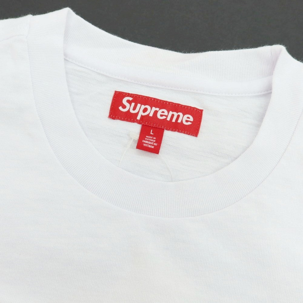 【中古】シュプリーム Supreme 2024年秋冬 Twill Applique S/S Top コットン 半袖Tシャツ ホワイト【 L 】【 状態ランクC 】【 メンズ 】