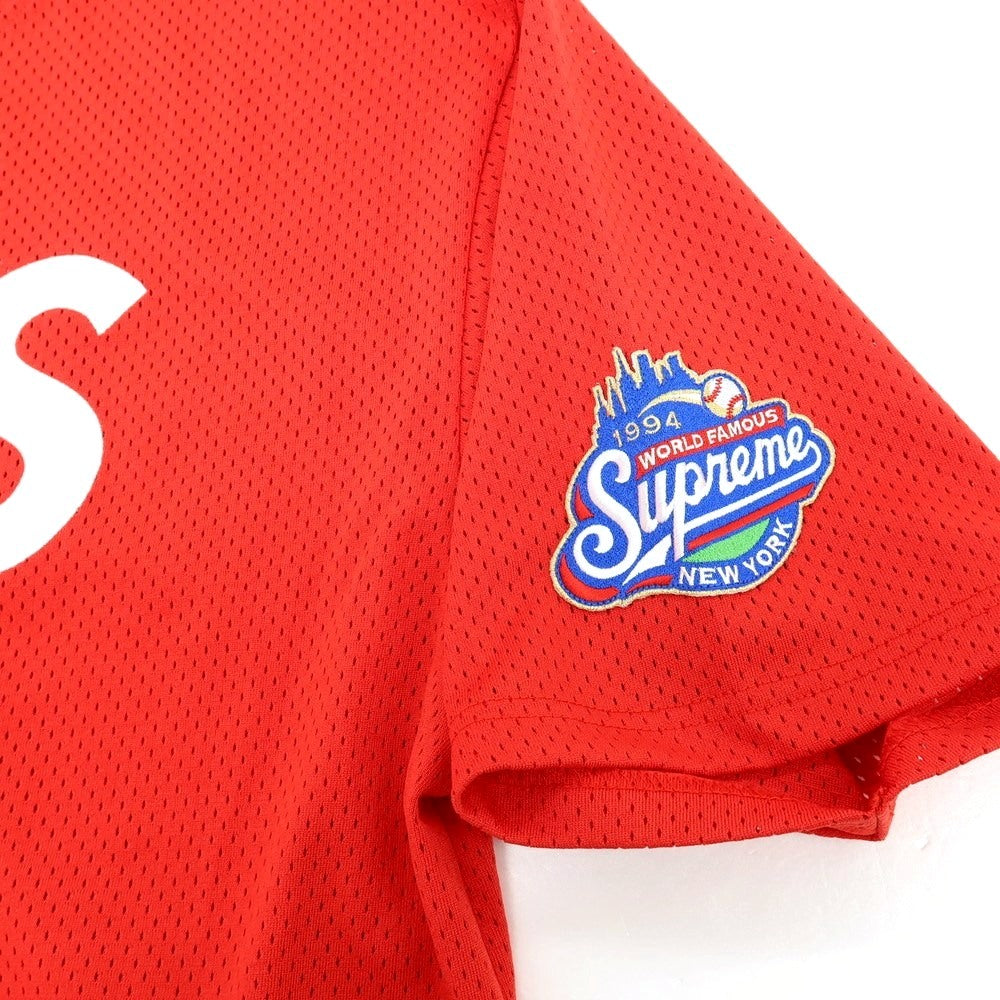 【中古】シュプリーム Supreme 2025年春夏 S Logo Baseball Henley ポリエステル 半袖Tシャツ レッド【 M 】【 状態ランクA 】【 メンズ 】