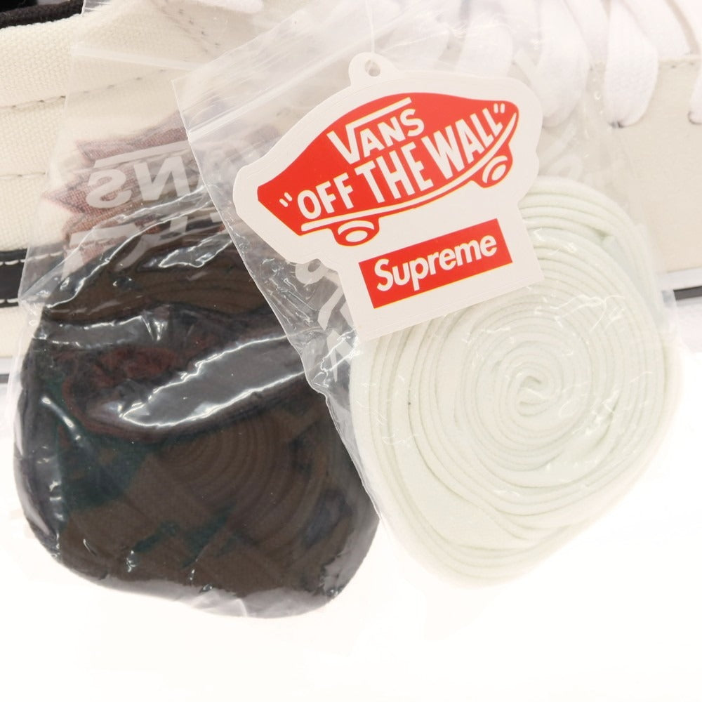 【中古】【未使用】シュプリーム Supreme × Nate Lowman VANS 2025年春夏 Skate Grosso Mid スニーカー ホワイト系【 26 】【 状態ランクS 】【 メンズ 】