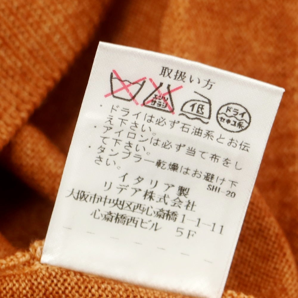 【中古】クルチアーニ CRUCIANI ガーメントダイ ハイゲージ ウール ニットベスト オレンジブラウン系【 44 】【 状態ランクB 】【 メンズ 】