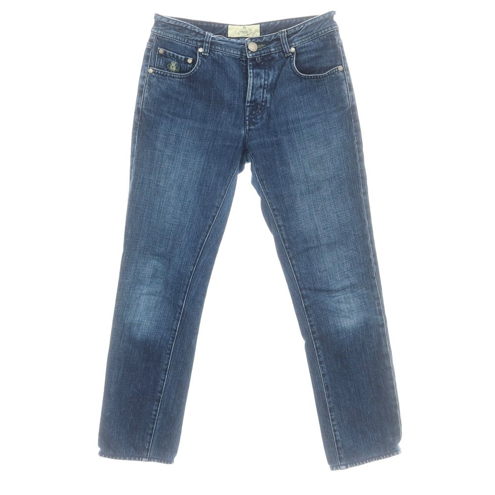 【中古】ルイジ ボレッリ Luigi Borrelli コットン デニムパンツ ジーンズ ネイビー【 29 】【 状態ランクB 】【 メンズ 】