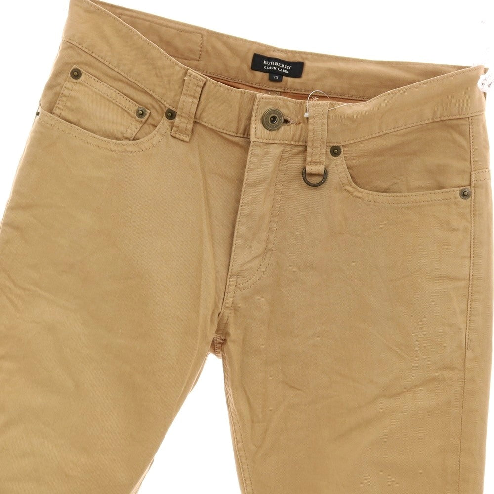 【中古】バーバリーブラックレーベル BURBERRY BLACK LABEL ストレッチ コットン 5ポケットパンツ ダークベージュ【サイズ73】【 状態ランクC 】【 メンズ 】