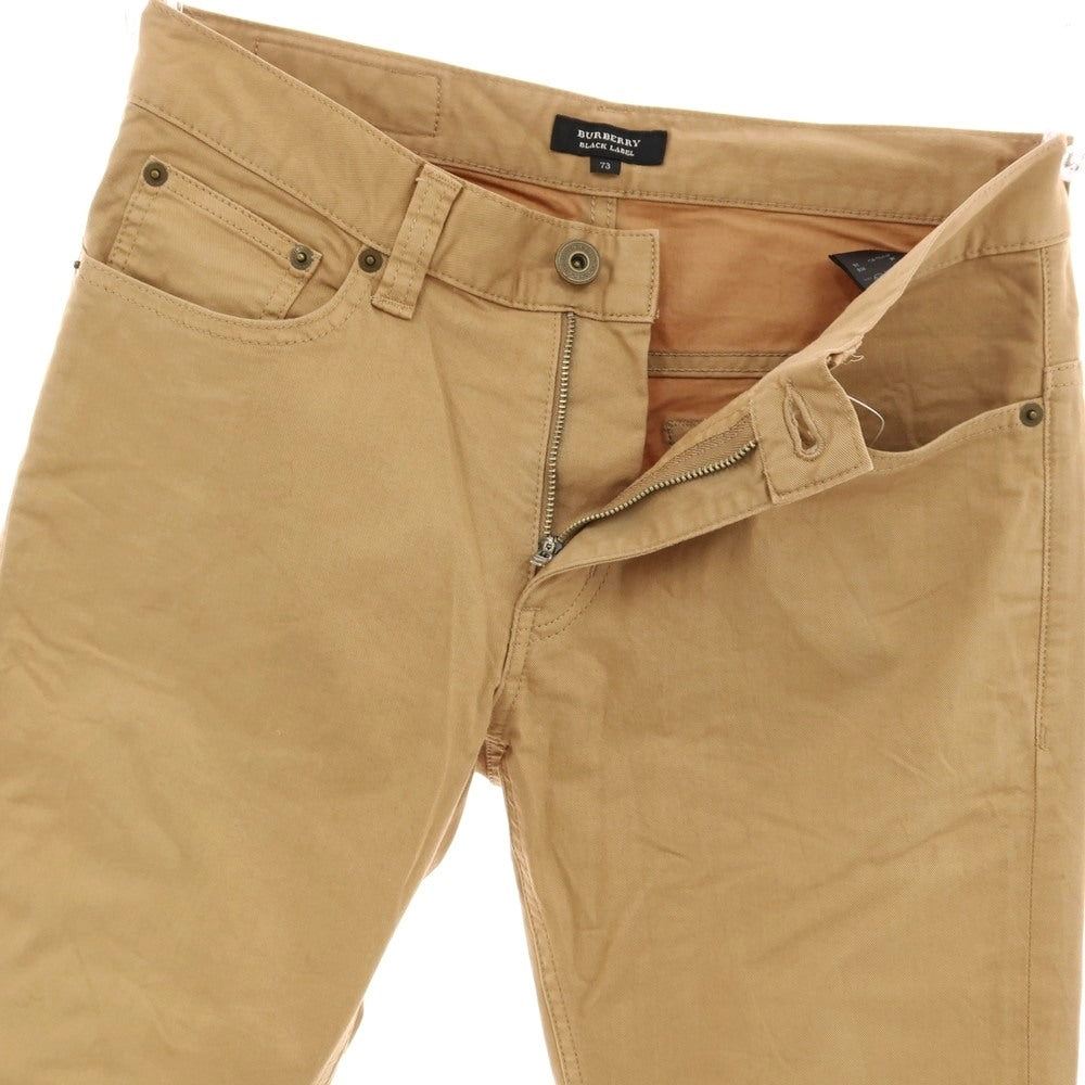 【中古】バーバリーブラックレーベル BURBERRY BLACK LABEL ストレッチ コットン 5ポケットパンツ ダークベージュ【サイズ73】【 状態ランクC 】【 メンズ 】