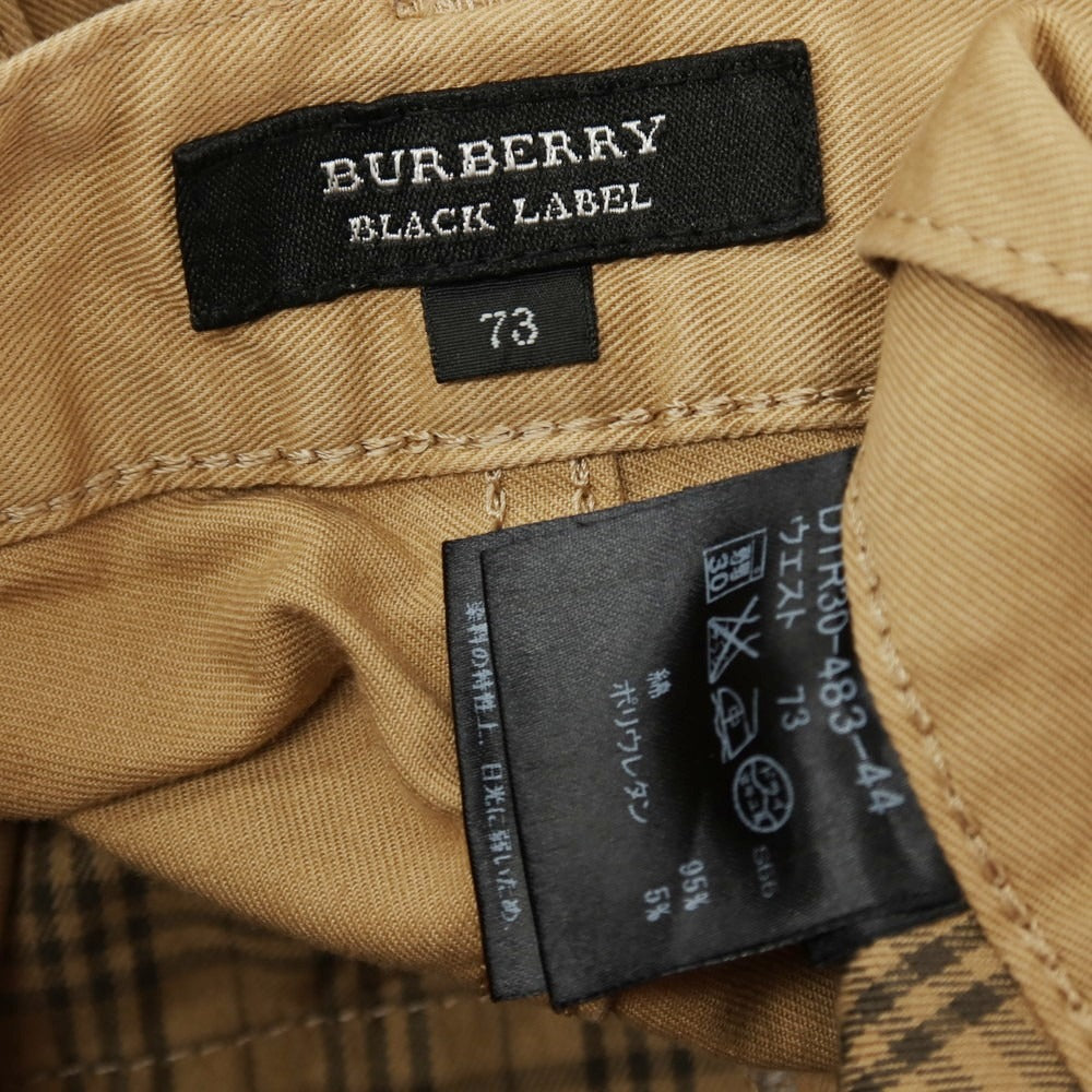 【中古】バーバリーブラックレーベル BURBERRY BLACK LABEL ストレッチ コットン 5ポケットパンツ ダークベージュ【サイズ73】【 状態ランクC 】【 メンズ 】
