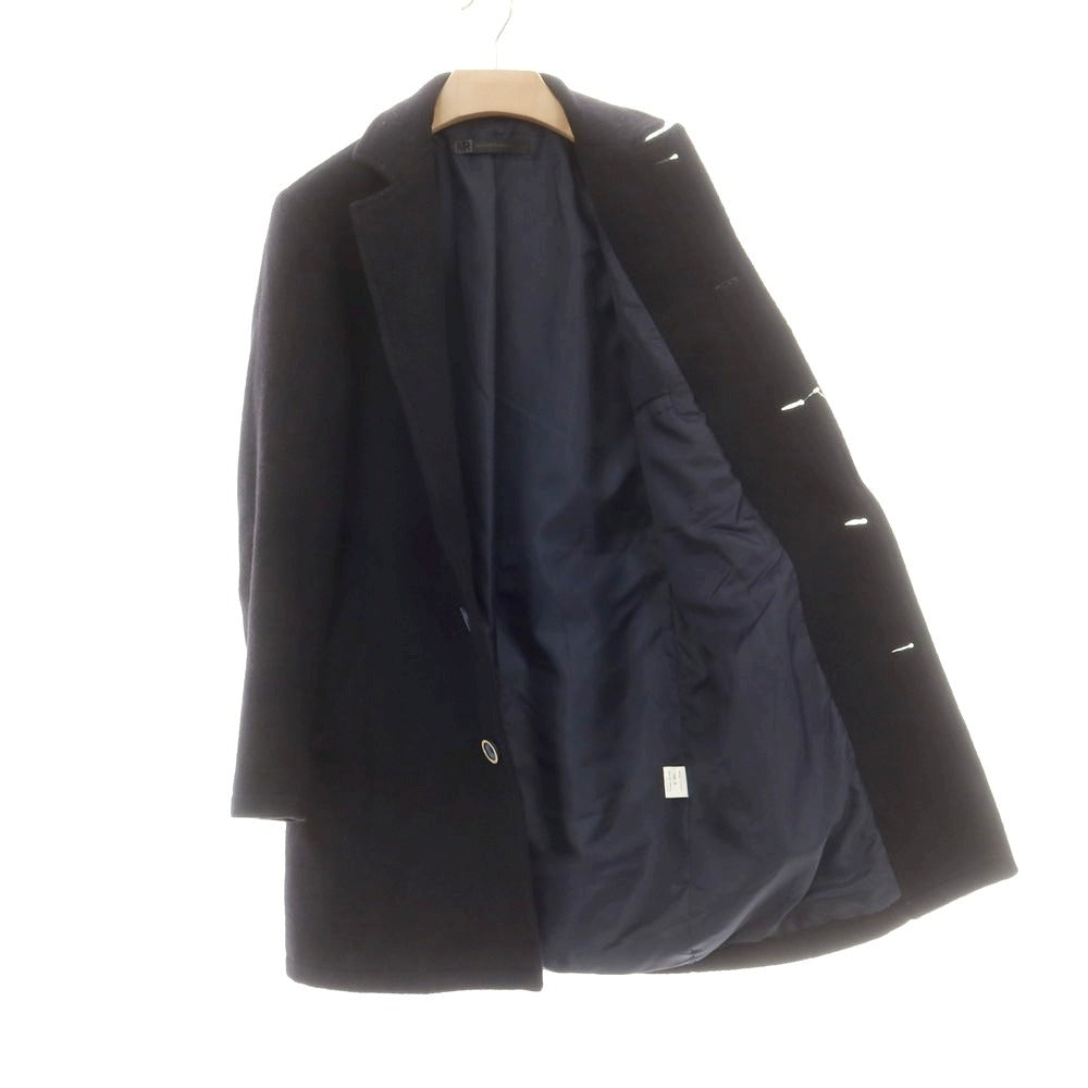 【中古】マッシモ レベッキ MASSIMO REBECCHI ウールポリエステル チェスターフィールドコート ネイビー【 S 】【 状態ランクB 】【 メンズ 】