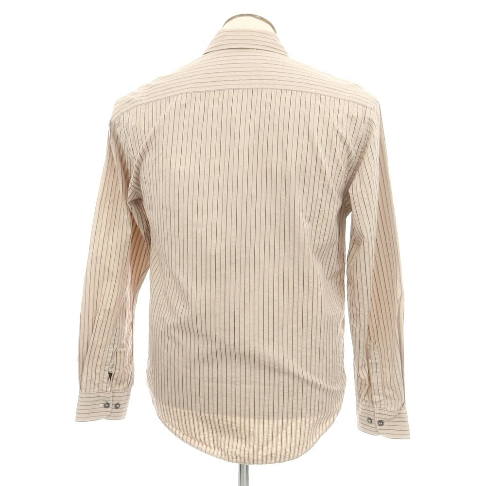 【中古】シーピーカンパニー C.P.Company コットン ストライプ カジュアルシャツ ベージュ【 3 】【 状態ランクC 】【 メンズ 】