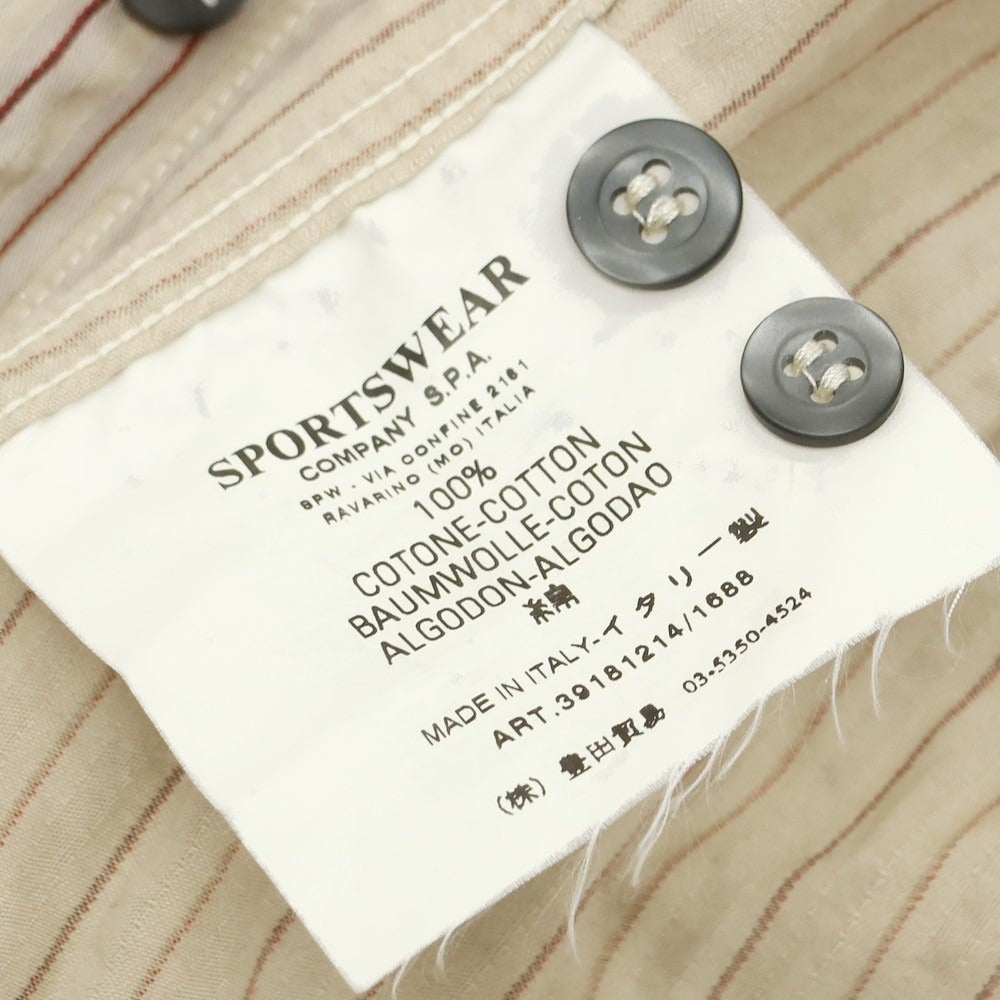 【中古】シーピーカンパニー C.P.Company コットン ストライプ カジュアルシャツ ベージュ【 3 】【 状態ランクC 】【 メンズ 】