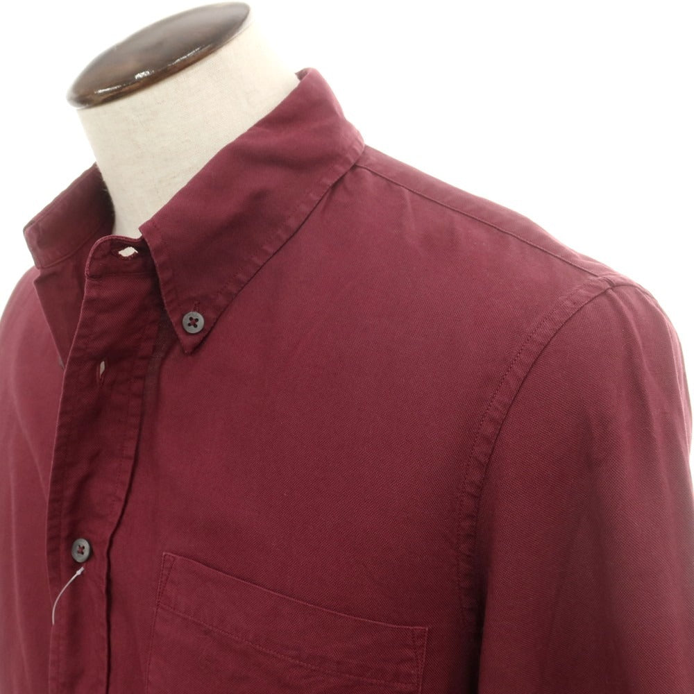 【中古】シーピーカンパニー C.P.Company コットン ボタンダウン カジュアルシャツ ワインレッド【 3 】【 状態ランクC 】【 メンズ 】