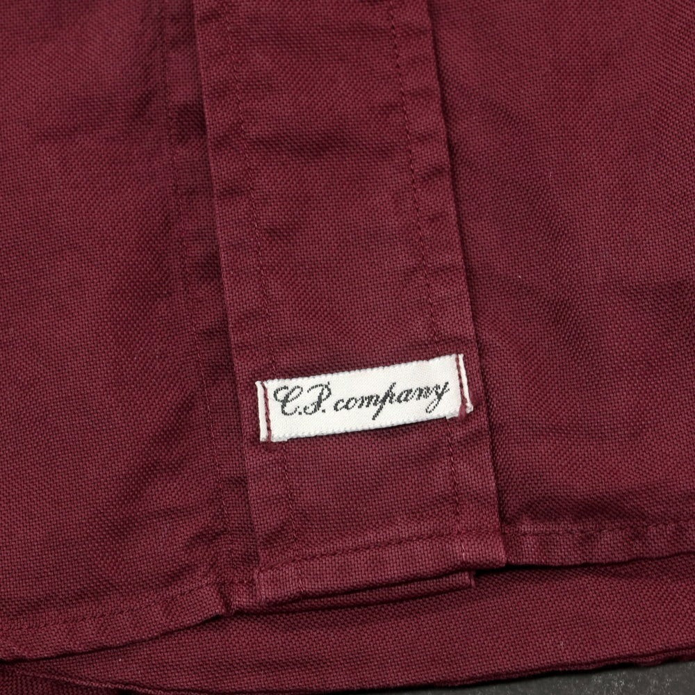【中古】シーピーカンパニー C.P.Company コットン ボタンダウン カジュアルシャツ ワインレッド【 3 】【 状態ランクC 】【 メンズ 】