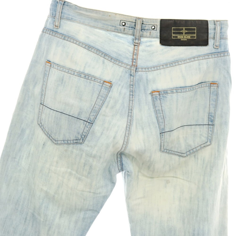 【中古】ストーンアイランド STONE ISLAND コットンリネン デニムパンツ ブルー【サイズ30】【 状態ランクC 】【 メンズ 】