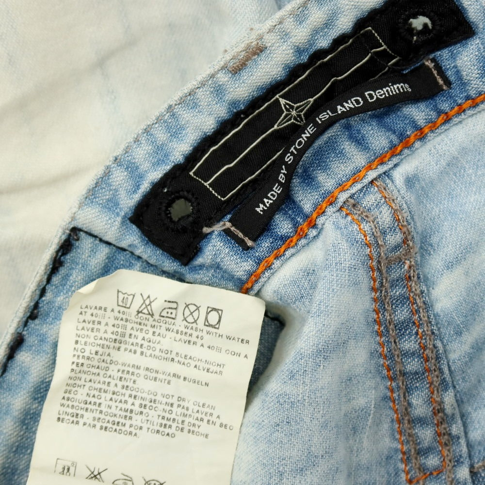 【中古】ストーンアイランド STONE ISLAND コットンリネン デニムパンツ ブルー【サイズ30】【 状態ランクC 】【 メンズ 】