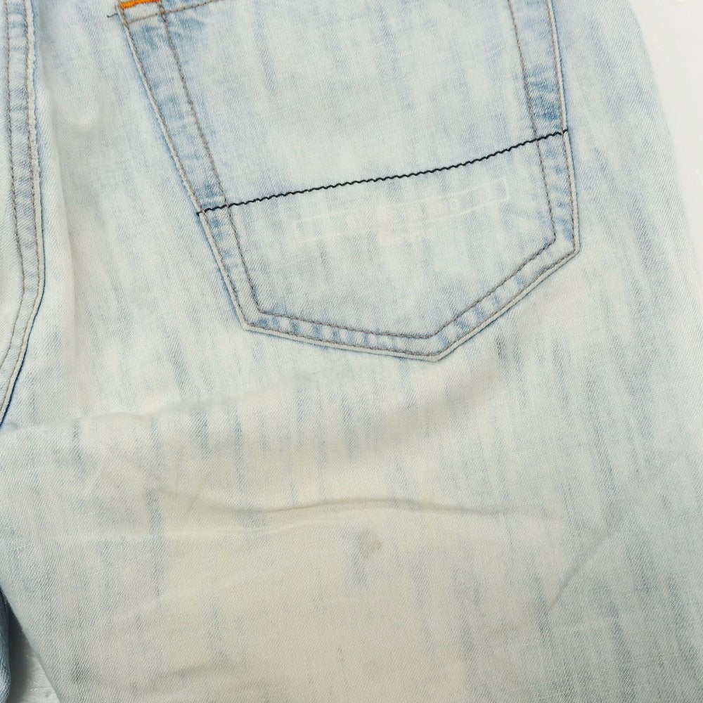 【中古】ストーンアイランド STONE ISLAND コットンリネン デニムパンツ ブルー【サイズ30】【 状態ランクC 】【 メンズ 】