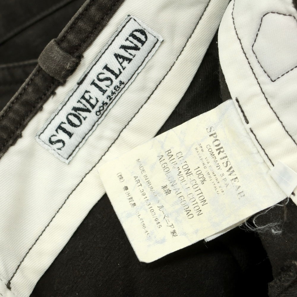 【中古】ストーンアイランド STONE ISLAND コットン ワークパンツ チャコールグレー【サイズ46】【 状態ランクC 】【 メンズ 】