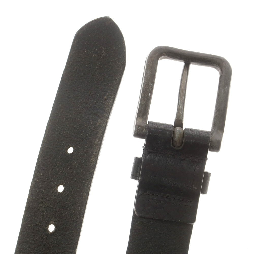 【中古】ストーンアイランド STONE ISLAND レザー ベルト ブラック【 80 】【 状態ランクB 】【 メンズ 】