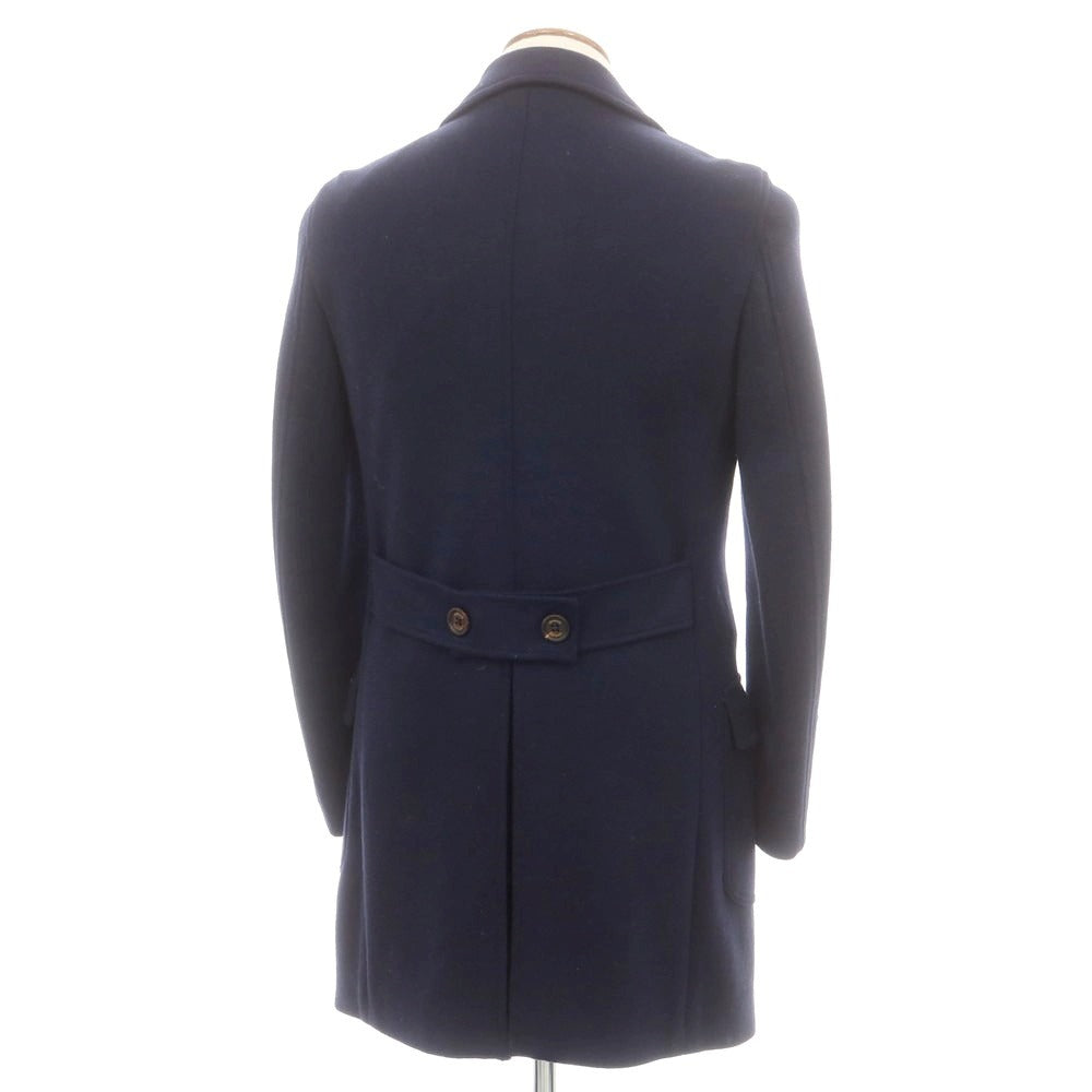 【中古】イレブンティ eleventy ウールナイロン ジャージーポロコート ライトネイビー【 46 】【 状態ランクB 】【 メンズ 】