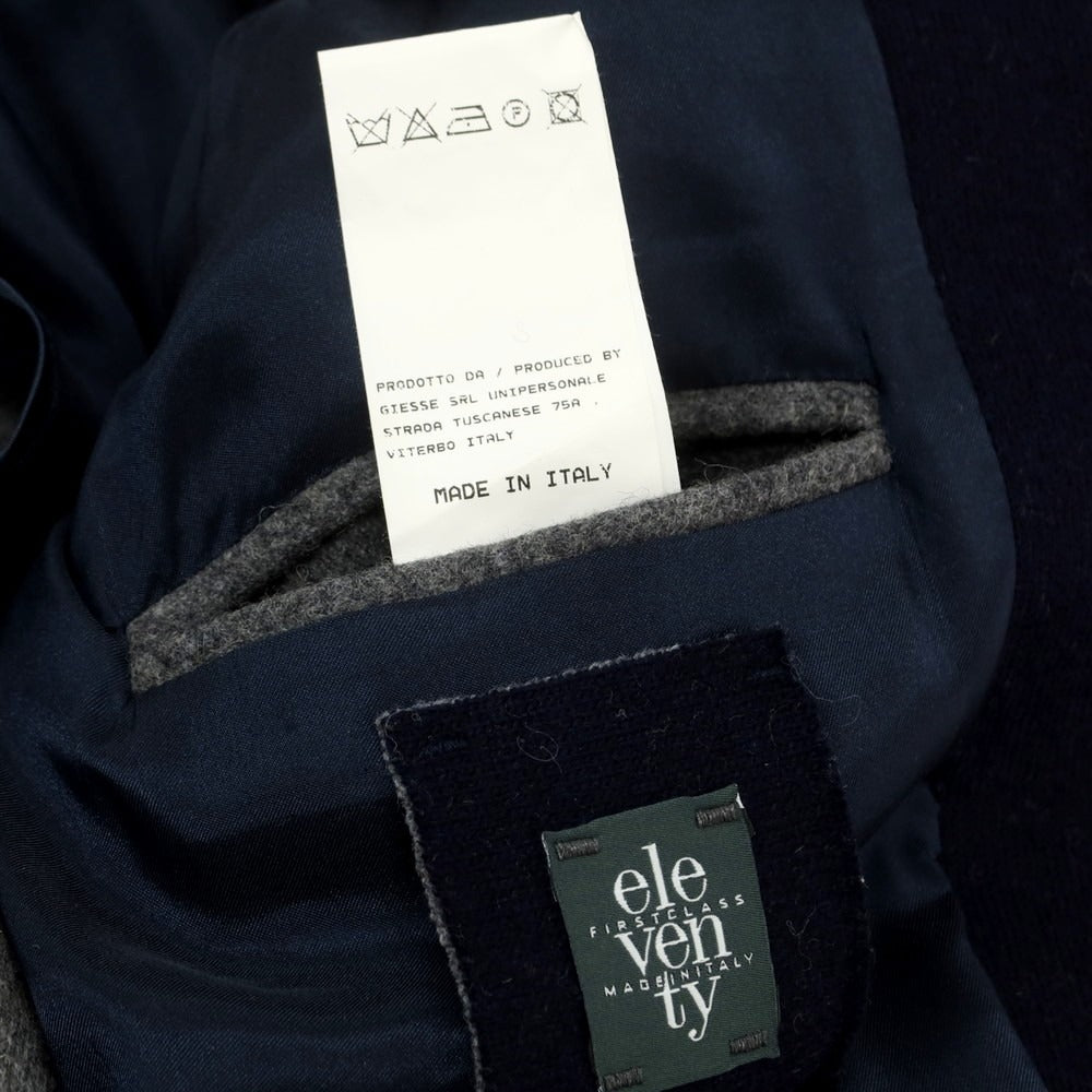 【中古】イレブンティ eleventy ウールナイロン ジャージーポロコート ライトネイビー【 46 】【 状態ランクB 】【 メンズ 】