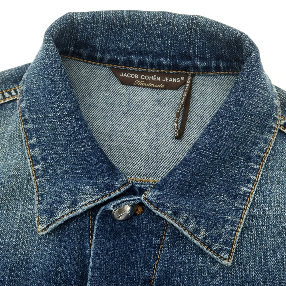 【中古】ヤコブコーエン JACOB COHEN J804 ストレッチコットン デニムジャケット ネイビー【 S 】【 状態ランクC 】【 メンズ 】