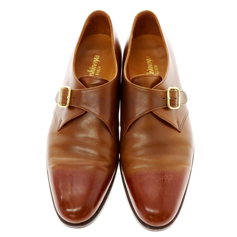 【中古】ギンザヨシノヤ 銀座ヨシノヤ シングルモンク ドレスシューズ ブラウン【 26 】【 状態ランクC 】【 メンズ 】