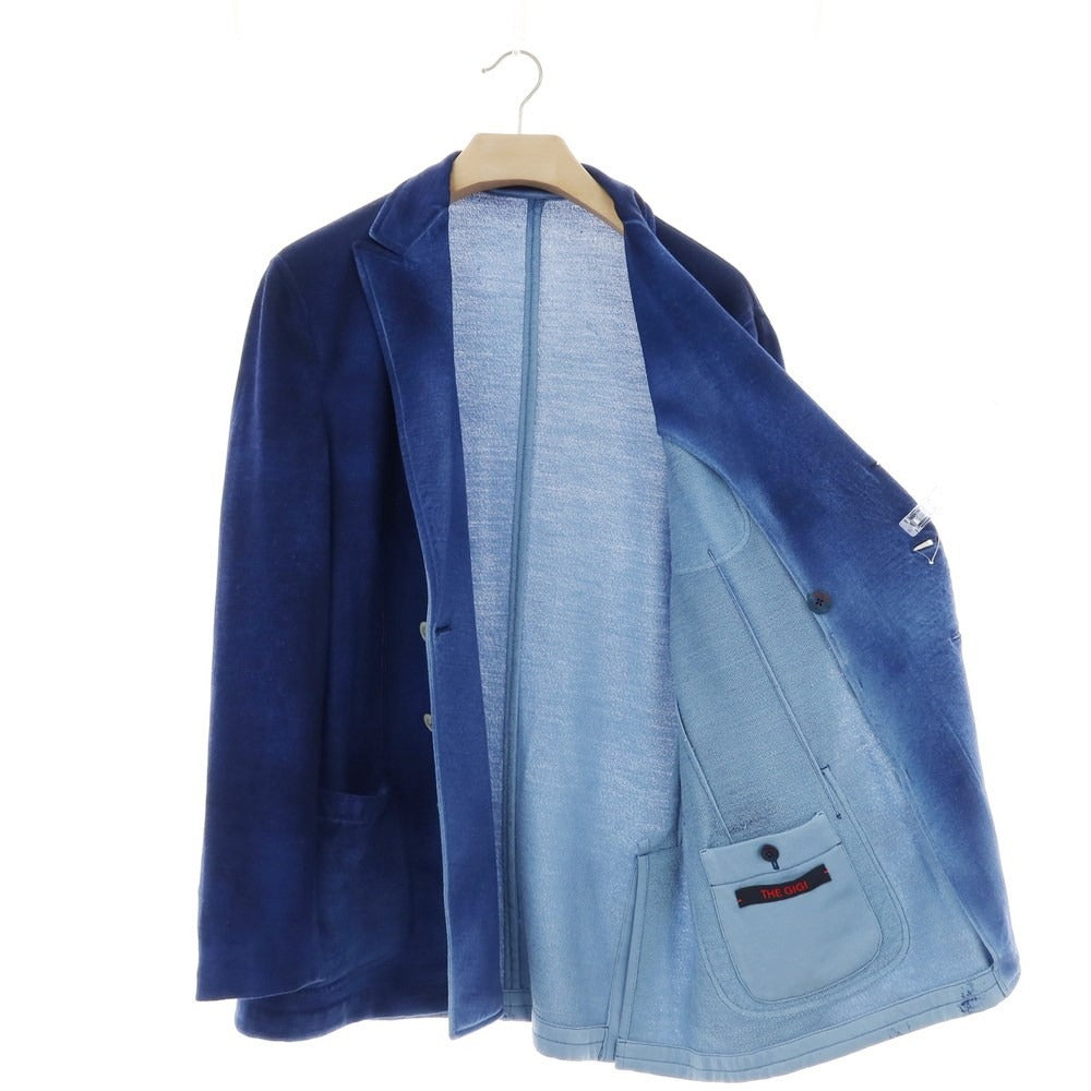 【中古】ザ ジジ THE GIGI ZIGGY T ガーメントダイ ウール ジャージー ダブル8B カジュアルジャケット ネイビーブルー【 52 】【 状態ランクB 】【 メンズ 】