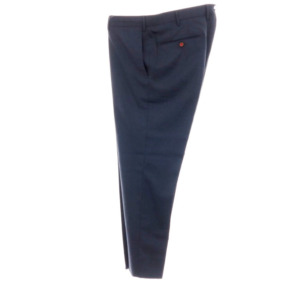 【中古】ピーティートリノ PT TORINO ストレッチ ポリエステルウール チェック ドレススラックスパンツ ダークネイビー【サイズ54】【 状態ランクB 】【 メンズ 】