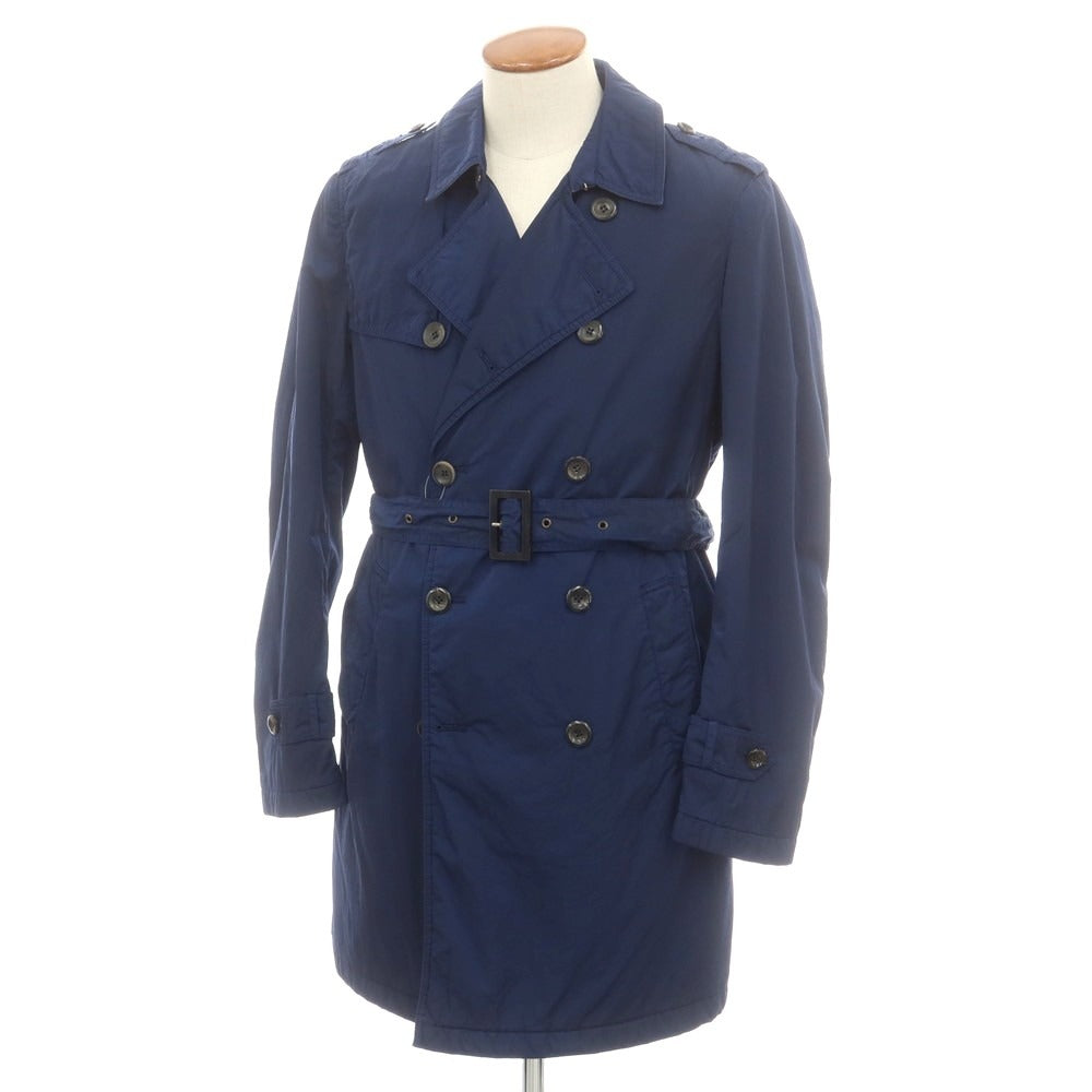 【中古】イーヴォ Hevo ナイロン 中綿 トレンチコート ダークブルー【 48 】【 状態ランクB 】【 メンズ 】