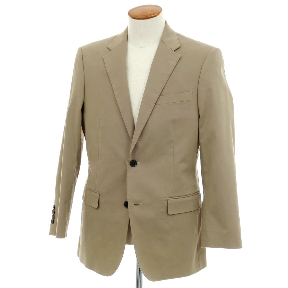 【中古】ナノユニバース nano universe コットンポリウレタン 2B テーラードジャケット オリーブベージュ【サイズ48】【 状態ランクD 】【 メンズ 】