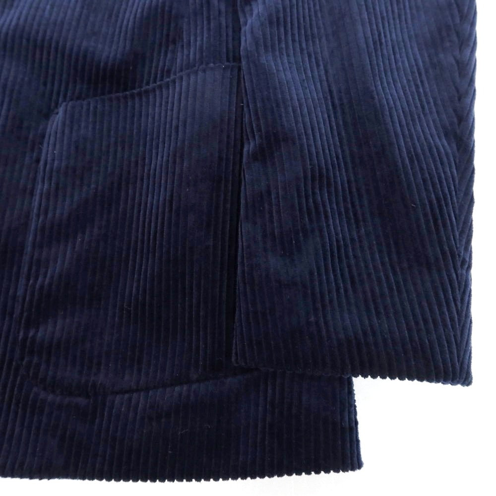【中古】フクロウ FUKUROU コットン 太畝コーデュロイ 3B テーラードジャケット ネイビー【 48 】【 状態ランクB 】【 メンズ 】