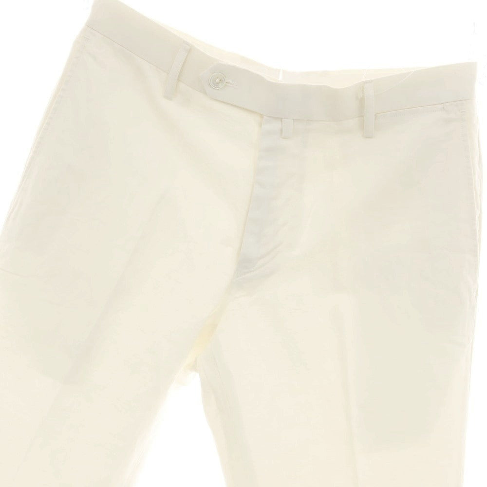 【中古】エディフィス EDIFICE ストレッチ コットンリネン カジュアルスラックスパンツ ホワイト【サイズ46】【 状態ランクB 】【 メンズ 】