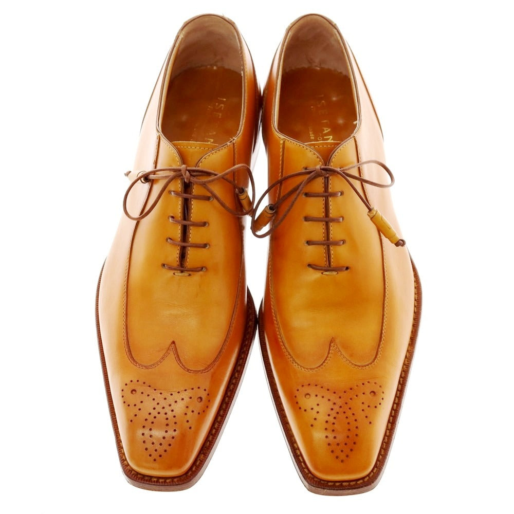 【中古】イセタンメンズ ISETAN MENS CORTINA製 ウイングチップ ドレスシューズ ライトブラウン【 8 1/2 】【 状態ランクB 】【 メンズ 】